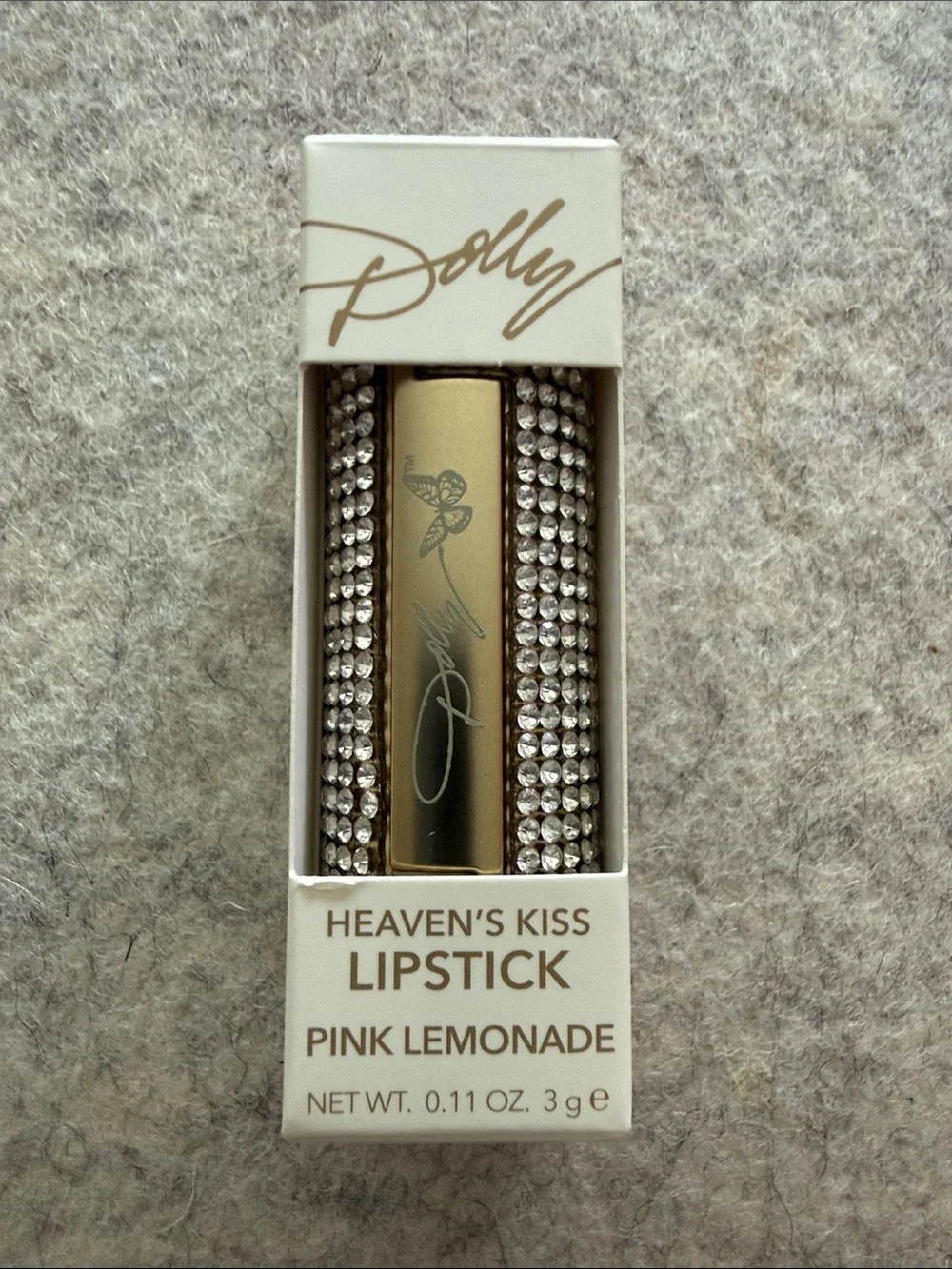 Dollcake Heaven's Kiss Lipstick - Pink Lemonade (Gold jeweled tube)